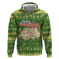 Merry Christmas Switzerland Zip Hoodie Xmas Travel Map - Wonder Print Shop