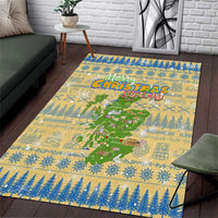 Merry Christmas Scotland Area Rug Xmas Travel Map - Wonder Print Shop