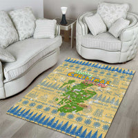 Merry Christmas Scotland Area Rug Xmas Travel Map - Wonder Print Shop