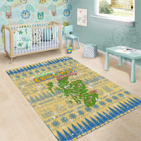 Merry Christmas Scotland Area Rug Xmas Travel Map - Wonder Print Shop