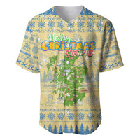 Merry Christmas Scotland Baseball Jersey Xmas Travel Map - Wonder Print Shop