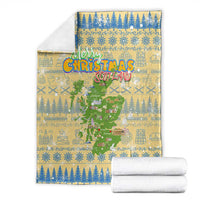 Merry Christmas Scotland Blanket Xmas Travel Map - Wonder Print Shop