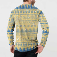 Merry Christmas Scotland Button Sweatshirt Xmas Travel Map - Wonder Print Shop