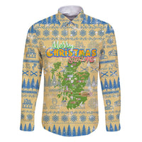 Merry Christmas Scotland Family Matching Puletasi and Hawaiian Shirt Xmas Travel Map - Wonder Print Shop