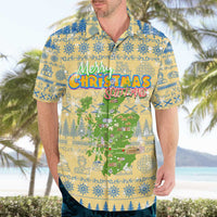 Merry Christmas Scotland Hawaiian Shirt Xmas Travel Map - Wonder Print Shop