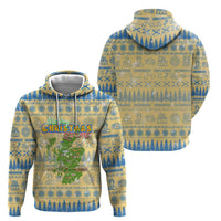 Merry Christmas Scotland Hoodie Xmas Travel Map - Wonder Print Shop