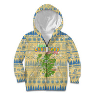 Merry Christmas Scotland Kid Hoodie Xmas Travel Map - Wonder Print Shop