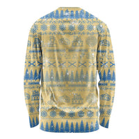 Merry Christmas Scotland Long Sleeve Shirt Xmas Travel Map - Wonder Print Shop