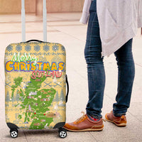 Merry Christmas Scotland Luggage Cover Xmas Travel Map - Wonder Print Shop