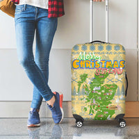 Merry Christmas Scotland Luggage Cover Xmas Travel Map - Wonder Print Shop