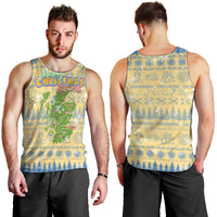 Merry Christmas Scotland Men Tank Top Xmas Travel Map - Wonder Print Shop