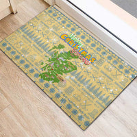 Merry Christmas Scotland Rubber Doormat Xmas Travel Map - Wonder Print Shop