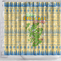 Merry Christmas Scotland Shower Curtain Xmas Travel Map - Wonder Print Shop