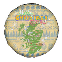 Merry Christmas Scotland Spare Tire Cover Xmas Travel Map - Wonder Print Shop