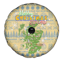 Merry Christmas Scotland Spare Tire Cover Xmas Travel Map - Wonder Print Shop