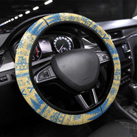 Merry Christmas Scotland Steering Wheel Cover Xmas Travel Map - Wonder Print Shop