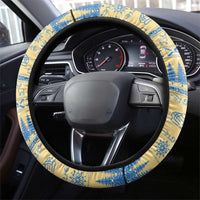 Merry Christmas Scotland Steering Wheel Cover Xmas Travel Map - Wonder Print Shop