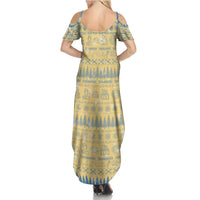 Merry Christmas Scotland Summer Maxi Dress Xmas Travel Map - Wonder Print Shop