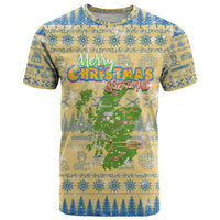 Merry Christmas Scotland T Shirt Xmas Travel Map - Wonder Print Shop