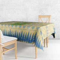 Merry Christmas Scotland Tablecloth Xmas Travel Map - Wonder Print Shop