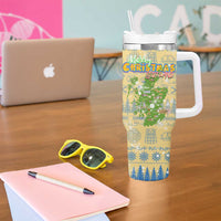 Merry Christmas Scotland Tumbler With Handle Xmas Travel Map - Wonder Print Shop