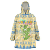 Merry Christmas Scotland Wearable Blanket Hoodie Xmas Travel Map - Wonder Print Shop