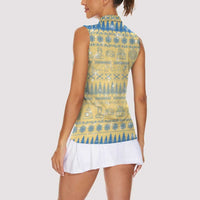 Merry Christmas Scotland Women Sleeveless Polo Shirt Xmas Travel Map - Wonder Print Shop