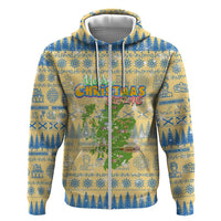 Merry Christmas Scotland Zip Hoodie Xmas Travel Map - Wonder Print Shop