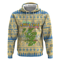 Merry Christmas Scotland Zip Hoodie Xmas Travel Map - Wonder Print Shop