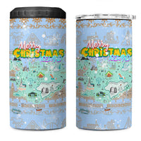 Merry Christmas Iceland 4 in 1 Can Cooler Tumbler Xmas Travel Map - Wonder Print Shop
