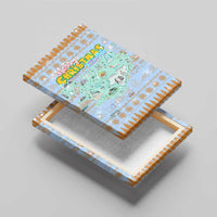 Merry Christmas Iceland Canvas Wall Art Xmas Travel Map - Wonder Print Shop