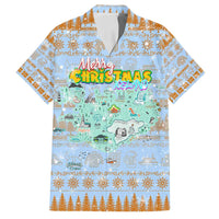 Merry Christmas Iceland Family Matching Long Sleeve Bodycon Dress and Hawaiian Shirt Xmas Travel Map - Wonder Print Shop