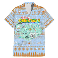 Merry Christmas Iceland Family Matching Mermaid Dress and Hawaiian Shirt Xmas Travel Map - Wonder Print Shop