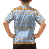 Merry Christmas Iceland Family Matching Off The Shoulder Long Sleeve Dress and Hawaiian Shirt Xmas Travel Map - Wonder Print Shop