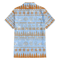 Merry Christmas Iceland Family Matching Off The Shoulder Long Sleeve Dress and Hawaiian Shirt Xmas Travel Map - Wonder Print Shop