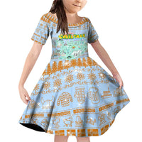 Merry Christmas Iceland Family Matching Off Shoulder Short Dress and Hawaiian Shirt Xmas Travel Map - Wonder Print Shop