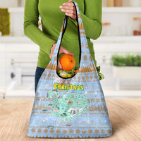 Merry Christmas Iceland Grocery Bag Xmas Travel Map - Wonder Print Shop