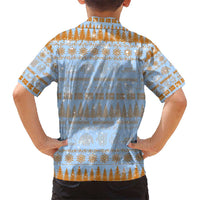 Merry Christmas Iceland Kid Hawaiian Shirt Xmas Travel Map - Wonder Print Shop