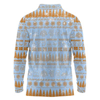 Merry Christmas Iceland Long Sleeve Polo Shirt Xmas Travel Map - Wonder Print Shop