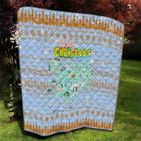Merry Christmas Iceland Quilt Xmas Travel Map - Wonder Print Shop