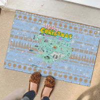 Merry Christmas Iceland Rubber Doormat Xmas Travel Map - Wonder Print Shop