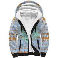 Merry Christmas Iceland Sherpa Hoodie Xmas Travel Map - Wonder Print Shop