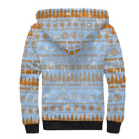 Merry Christmas Iceland Sherpa Hoodie Xmas Travel Map - Wonder Print Shop