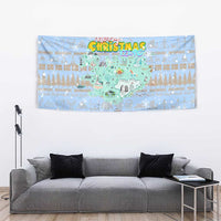 Merry Christmas Iceland Tapestry Xmas Travel Map - Wonder Print Shop