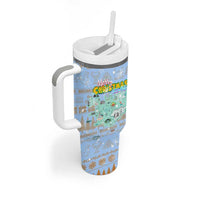 Merry Christmas Iceland Tumbler With Handle Xmas Travel Map - Wonder Print Shop
