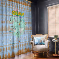 Merry Christmas Iceland Window Curtain Xmas Travel Map - Wonder Print Shop