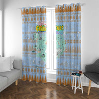 Merry Christmas Iceland Window Curtain Xmas Travel Map - Wonder Print Shop
