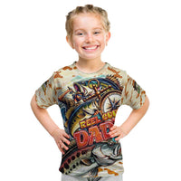 Bass Fishing Reel Cool Dad Kid T Shirt Tropical Vintage