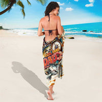 Bass Fishing Reel Cool Dad Sarong Tropical Vintage
