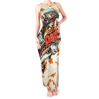 Bass Fishing Reel Cool Dad Tank Maxi Dress Tropical Vintage
